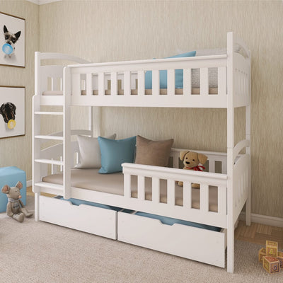 Wooden Bunk Bed Harry with Storage