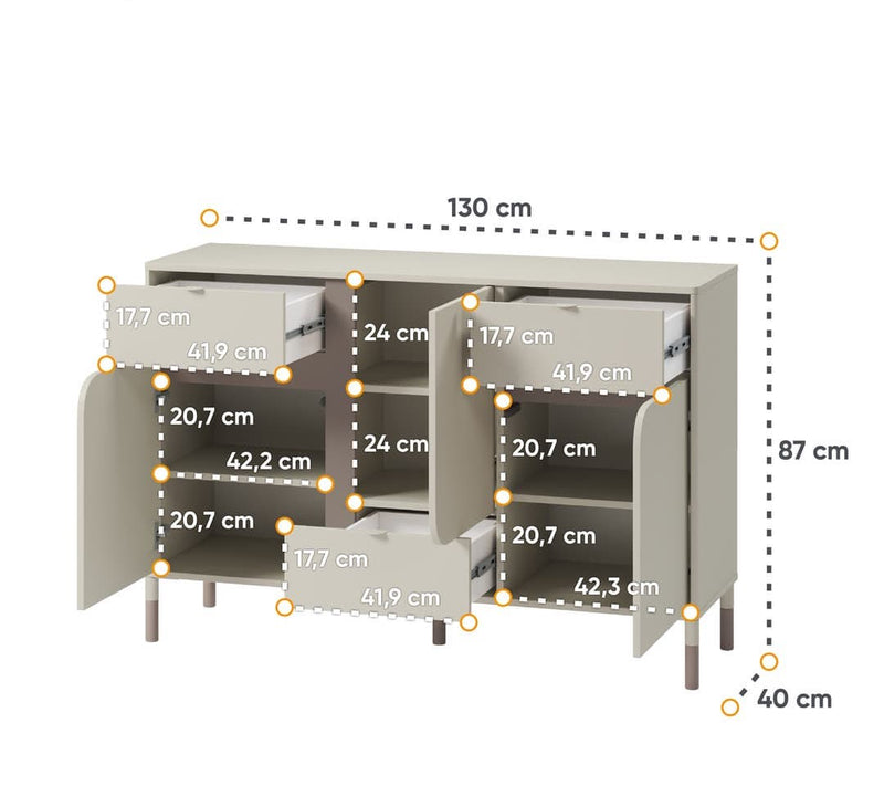 Harmony HR-06 Sideboard Cabinet 130cm