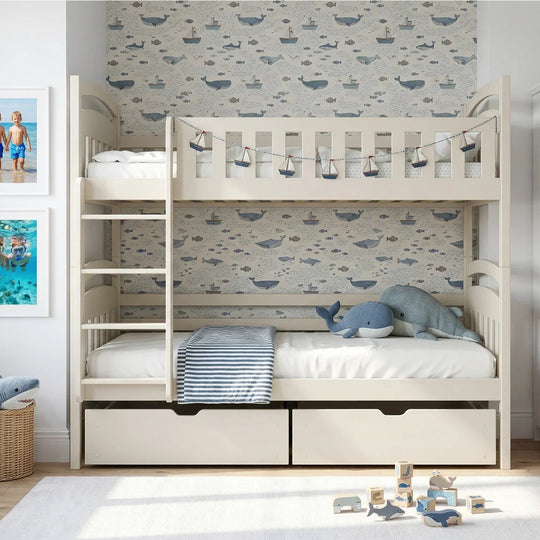 Wooden Bunk Bed Ignas with Storage