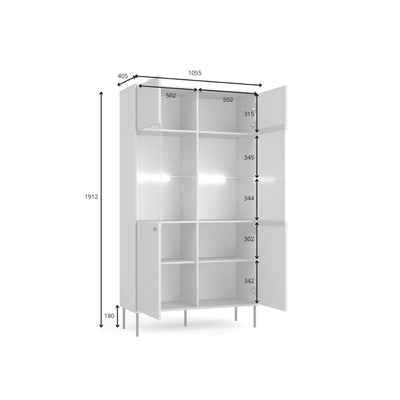 Iris Tall Display Cabinet 105cm