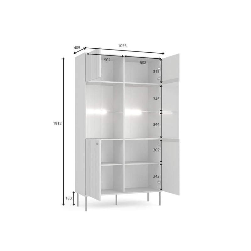 Iris Tall Display Cabinet 105cm