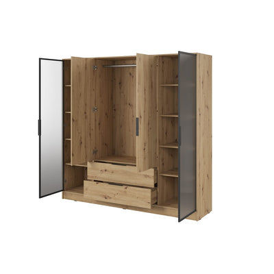 Kelly Hinged Door Wardrobe 206cm [Glass]