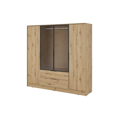 Kelly Hinged Door Wardrobe 206cm [Glass]