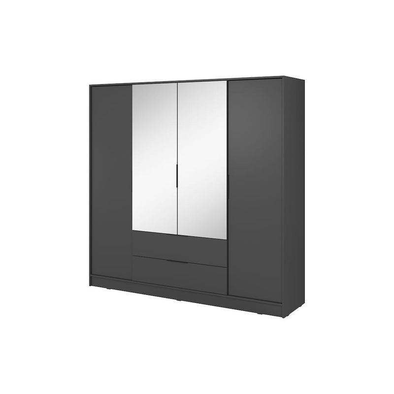 Kelly Hinged Door Wardrobe 206cm [Mirror]