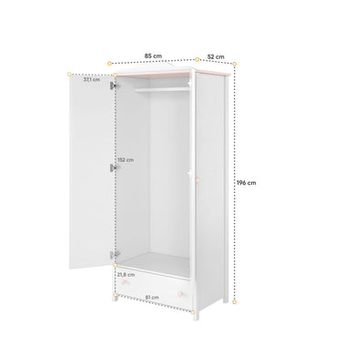 Luna LN-01 Hinged Wardrobe 85cm