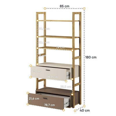 Lenny LY-02 Bookcase 85cm