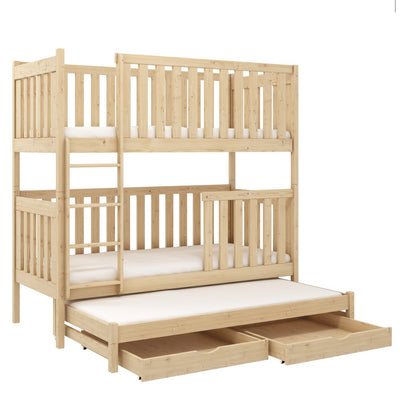 Emily Bunk Bed with Trundle and Storage