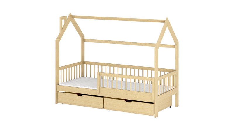 Wooden Single Bed Oskar With Storage