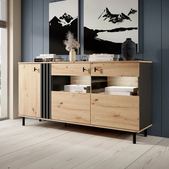 Madis Display Sideboard Cabinet 165cm