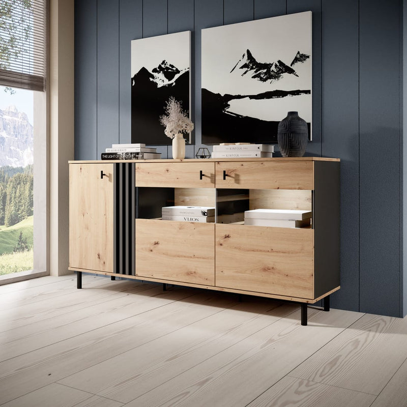 Madis Display Sideboard Cabinet 165cm