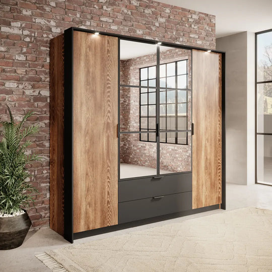 Milton Hinged Door Wardrobe 223cm