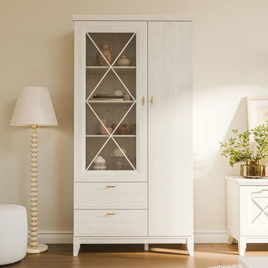 Miramare Tall Display Cabinet 108cm