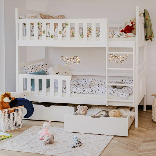 Wooden Bunk Bed Monika with Storage