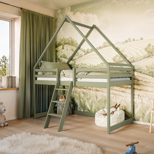 Moon Wooden Loft Bed
