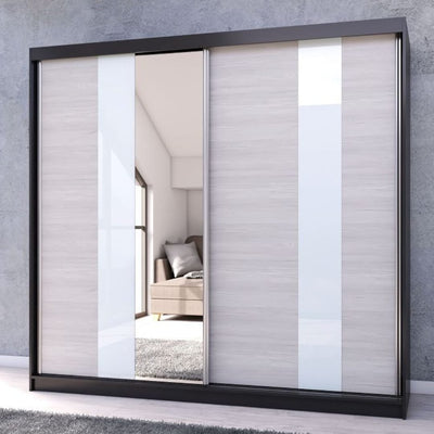 Multi 32 Sliding Mirror Door Wardrobe 233cm