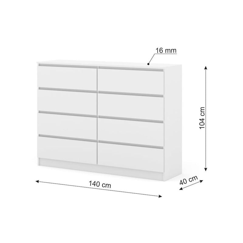 Maja Chest Of Drawers 140cm