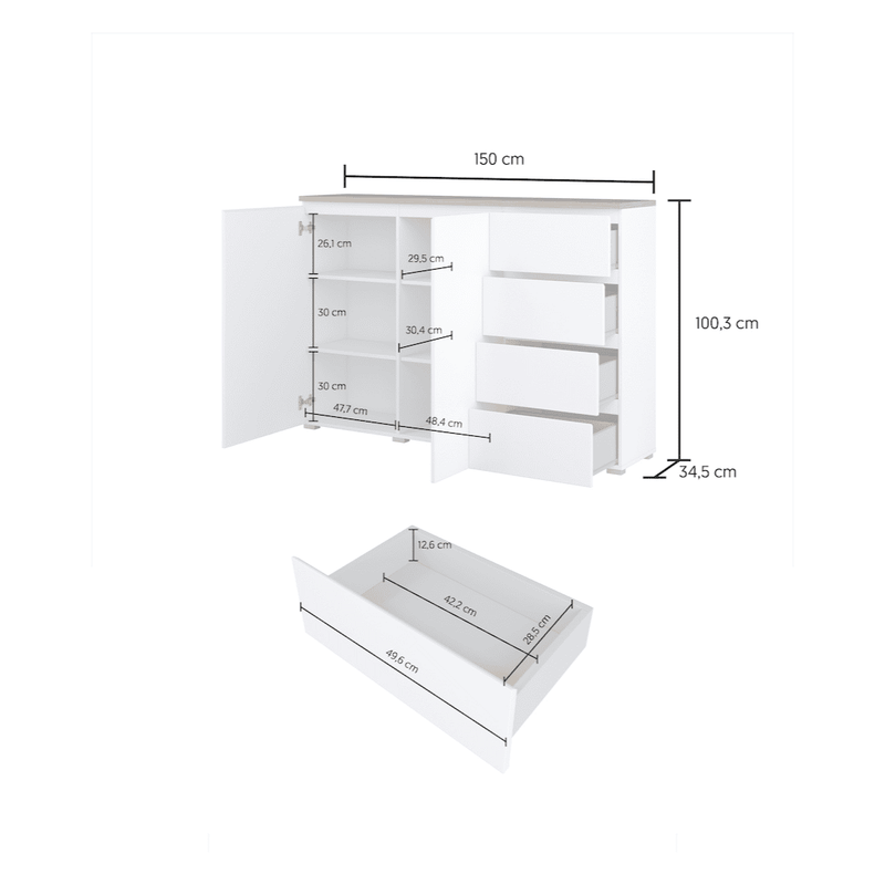 Modo Sideboard Cabinet 150cm