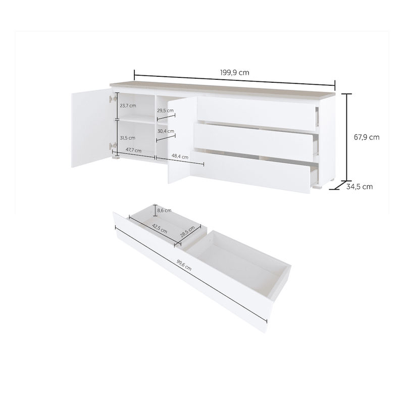 Modo Sideboard Cabinet 200cm