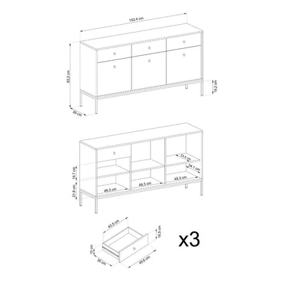 Mono Large Sideboard Cabinet 154cm