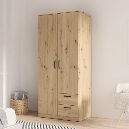 Niko Hinged Door Wardrobe 82cm [Drawers]