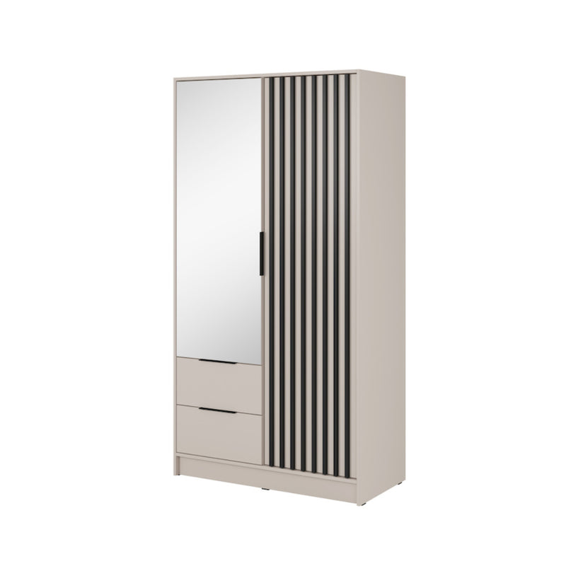 Nelly Hinged Door Wardrobe 105cm [Mirror]