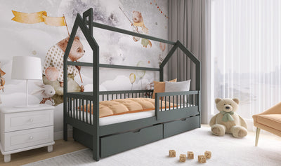 Wooden Single Bed Oskar With Storage