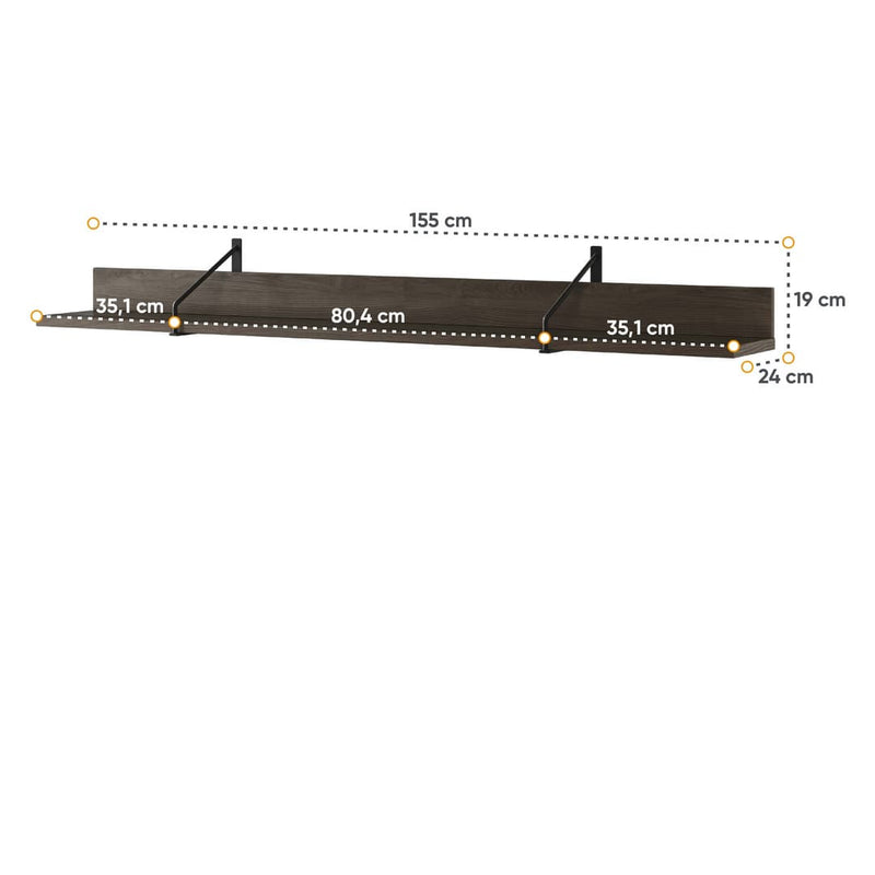 Piemonte PE-04 Wall Shelf 155cm