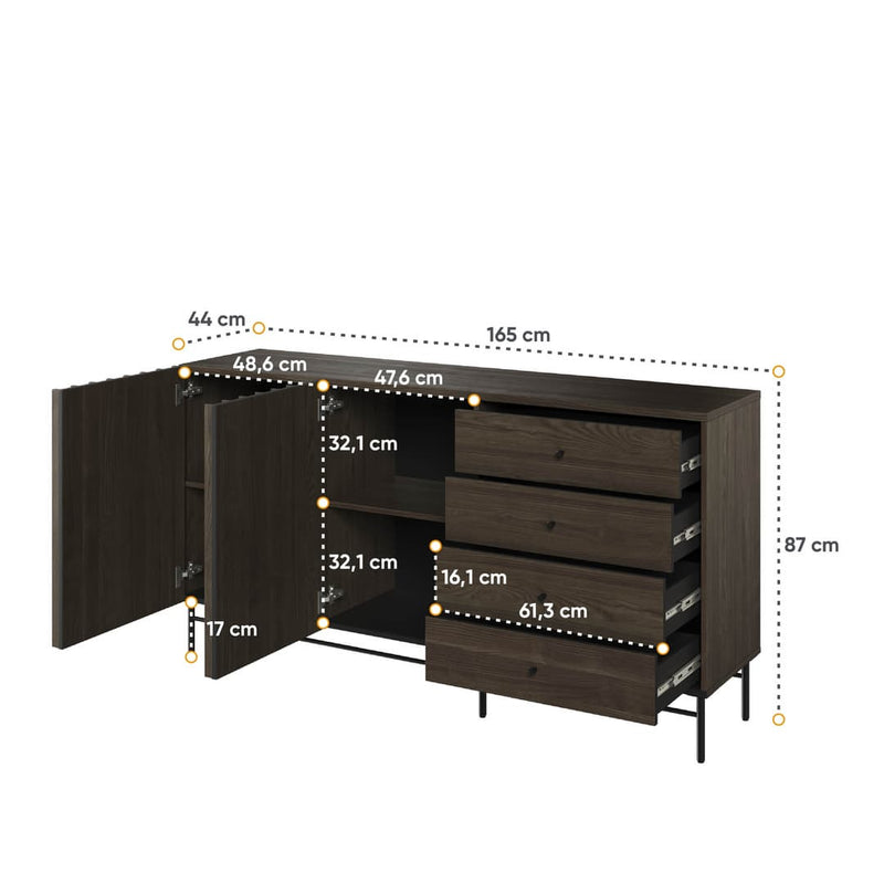 Piemonte PE-07 Sideboard Cabinet 165cm