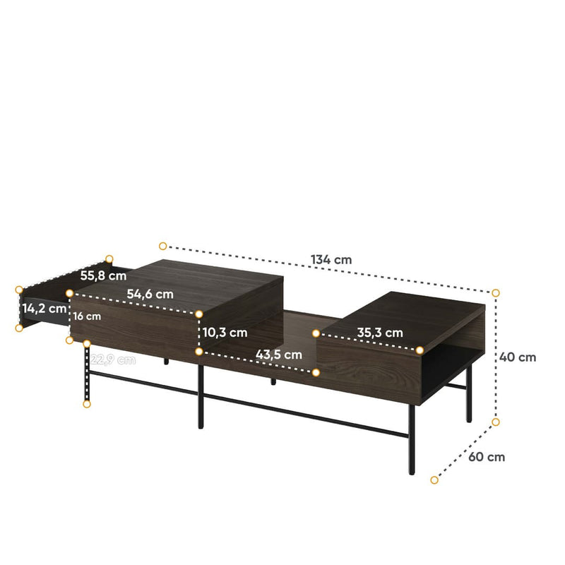 Piemonte PE-08 Coffee Table 134cm