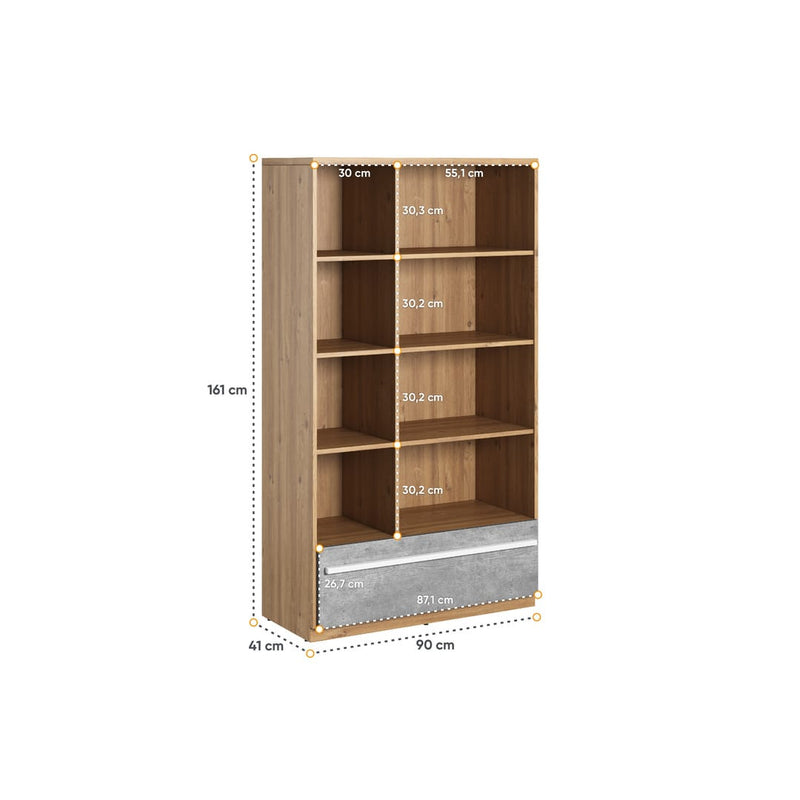 Plano PN-03 Bookcase 90cm