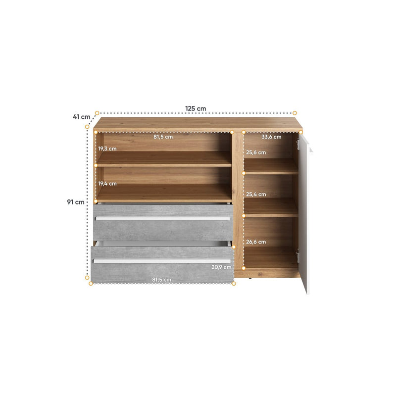 Plano PN-05 Sideboard Cabinet 125cm