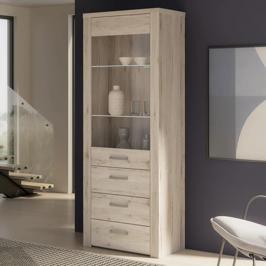 Portland Tall Display Cabinet 77cm