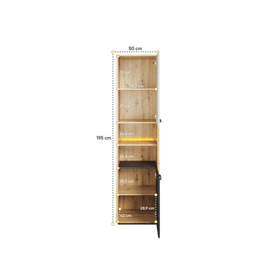 Qubic 04 Tall Cabinet 50cm with LED