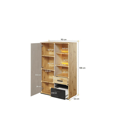 Qubic 05 Storage Cabinet 90cm with LED