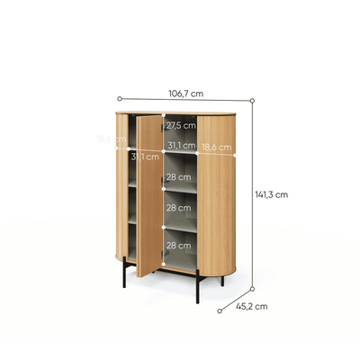 Rotto RT-01 Highboard Cabinet 107cm