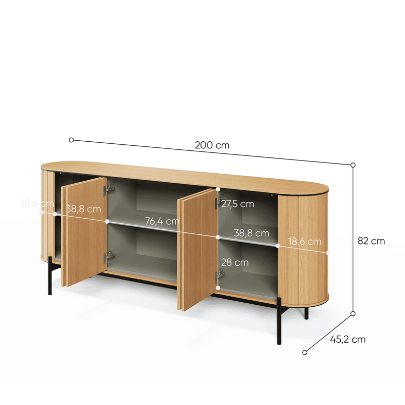 Rotto RT-04 Sideboard Cabinet 200cm