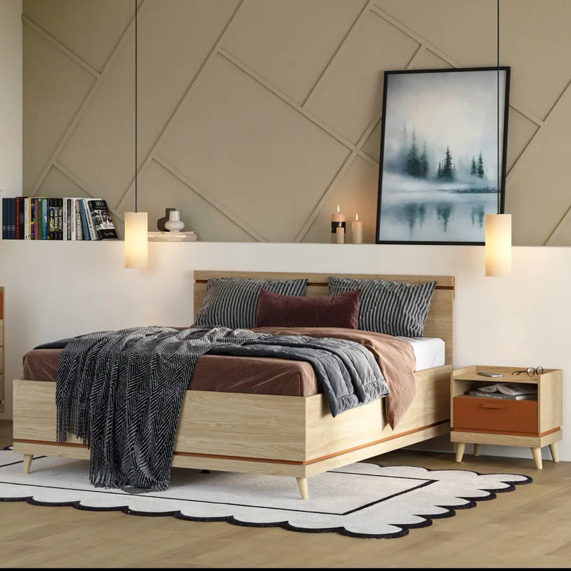 Scandi Bedside Table 50cm