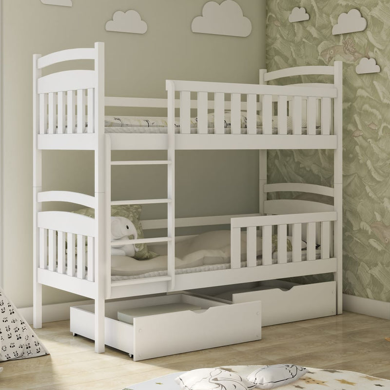 Wooden Bunk Bed Sebus with Storage