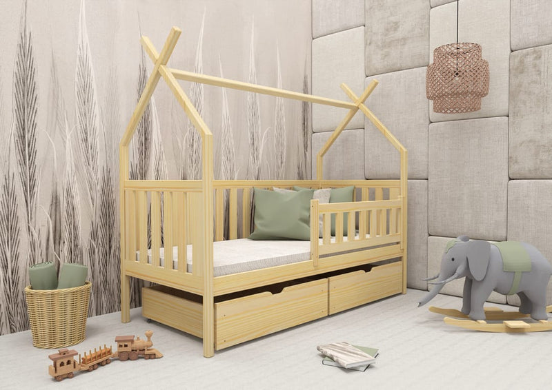 Wooden Single Bed Simba With Storage