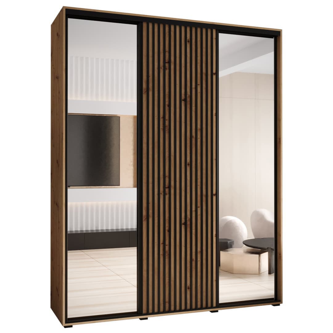 Sapporo II Sliding Door Wardrobe 190cm – Arthauss Furniture