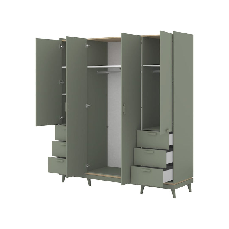 Scandi Hinged Door Wardrobe 190cm