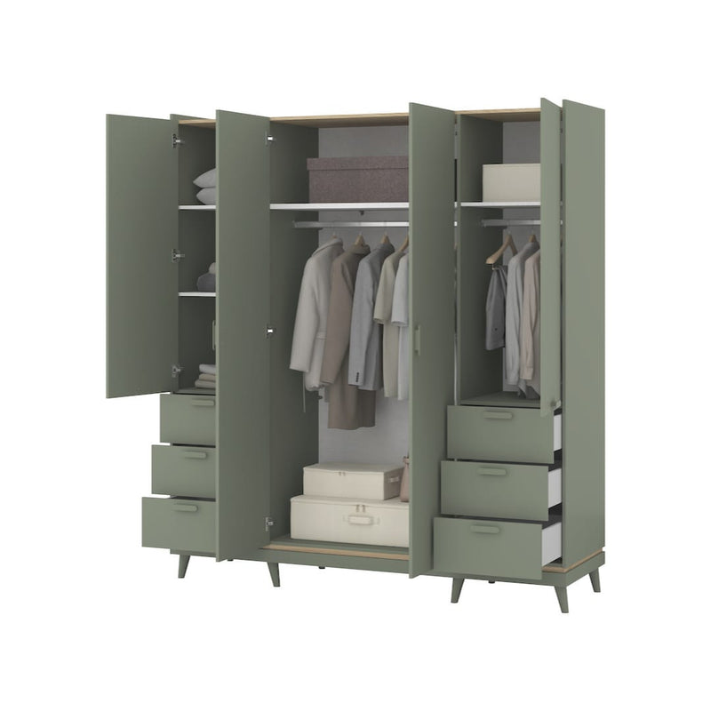 Scandi Hinged Door Wardrobe 190cm