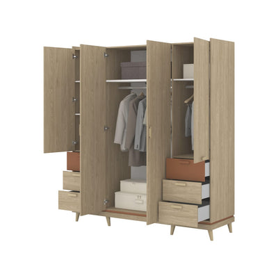 Scandi Hinged Door Wardrobe 190cm