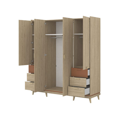 Scandi Hinged Door Wardrobe 190cm