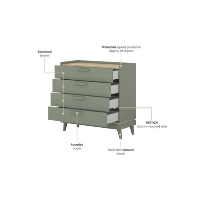 Scandi Chest Of Drawers 90cm