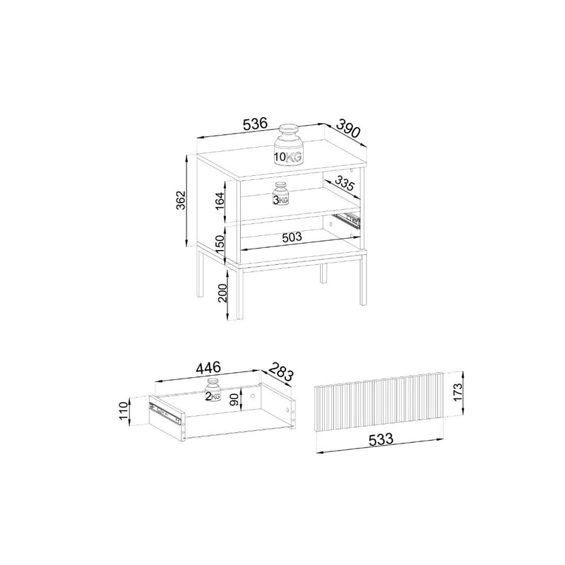 Sento Cabinet 54cm