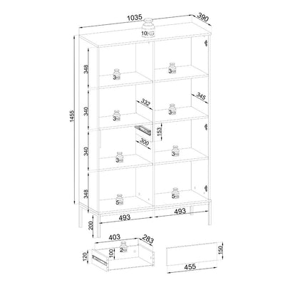 Sento Display Cabinet 104cm