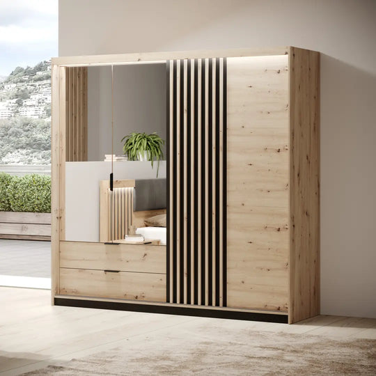 Tally Hinged Door Wardrobe 220cm