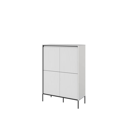 Trend TR-03 Highboard Cabinet 98cm [White Matt] - White Background