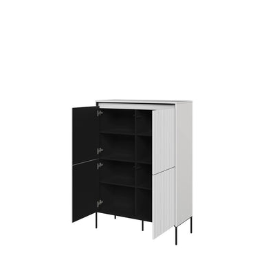 Trend TR-03 Highboard Cabinet 98cm [White Matt] -  Interior Layout